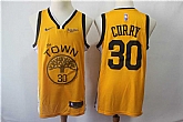 Warriors 30 Stephen Curry Yellow 2018 19 Earned Edition Nike Swingman Jersey,baseball caps,new era cap wholesale,wholesale hats